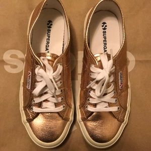 Rose gold superga - worn once. Size 39 / 8 US